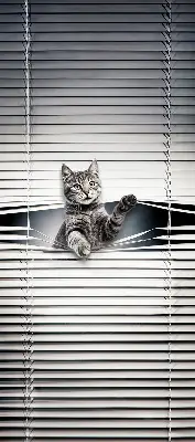 Fensterrollo mit Katzenmotiv