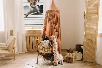 Fensterrollo mit Hundemotiv für den Innenbereich