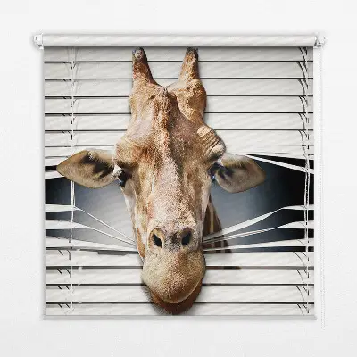 Fensterrollo mit Giraffenmotiv