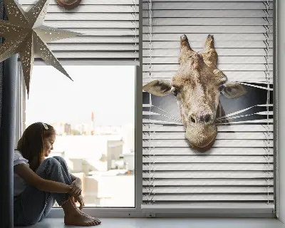 Fensterrollo mit Giraffenmotiv