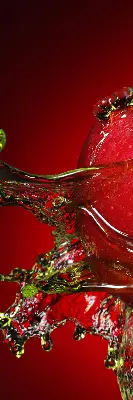 Verdunkelungsrollo Roter Apfel in der Tiefe