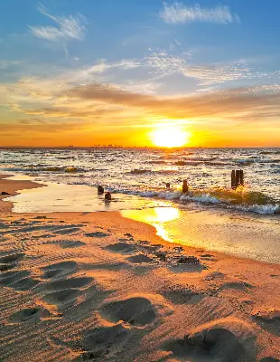 Rollo lichtundurchlässig Sonnenuntergang und Farben