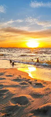 Rollo lichtundurchlässig Sonnenuntergang und Farben