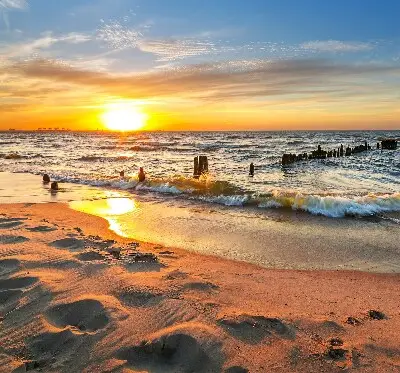 Rollo lichtundurchlässig Sonnenuntergang und Farben