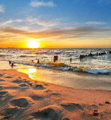 Rollo lichtundurchlässig Sonnenuntergang und Farben