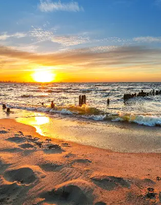 Rollo lichtundurchlässig Sonnenuntergang und Farben