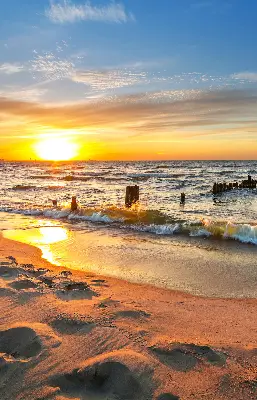Rollo lichtundurchlässig Sonnenuntergang und Farben