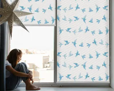 Fenster rollo Blaue Vögel