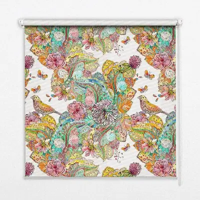 Fenster rollo Farbenfrohes Naturmuster
