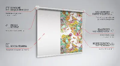 Fenster rollo Farbenfrohes Naturmuster