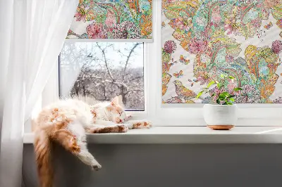 Fenster rollo Farbenfrohes Naturmuster