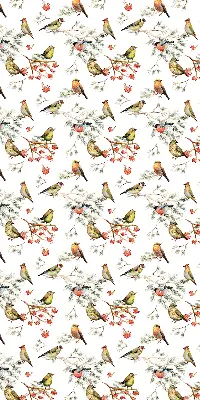 Fenster rollo Vögel auf den Zweigen