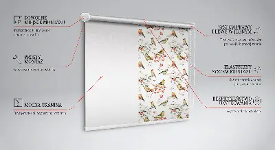 Fenster rollo Vögel auf den Zweigen
