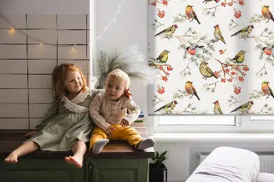 Fenster rollo Vögel auf den Zweigen