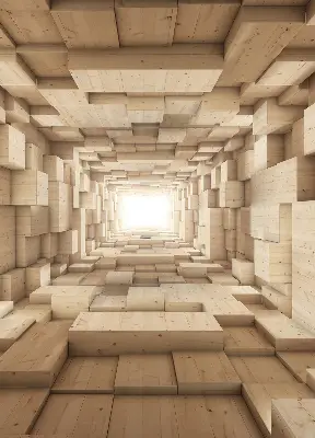 Verdunkelungsrollo 3D-Holzloch