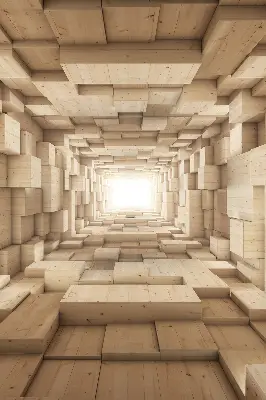 Verdunkelungsrollo 3D-Holzloch
