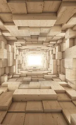 Verdunkelungsrollo 3D-Holzloch