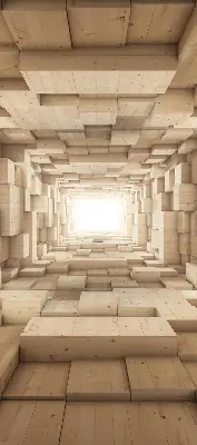 Verdunkelungsrollo 3D-Holzloch