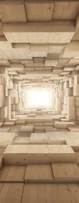 Verdunkelungsrollo 3D-Holzloch