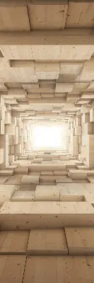 Verdunkelungsrollo 3D-Holzloch
