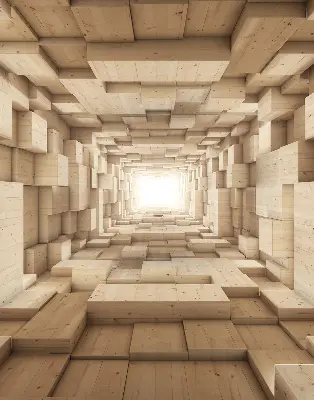 Verdunkelungsrollo 3D-Holzloch