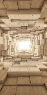 Verdunkelungsrollo 3D-Holzloch