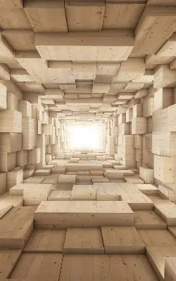 Verdunkelungsrollo 3D-Holzloch