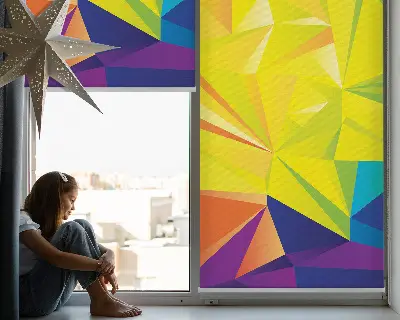 Fenster rollo Buntes Origami-Muster