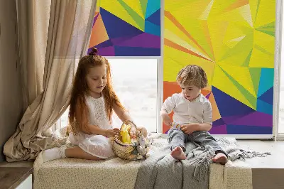 Fenster rollo Buntes Origami-Muster