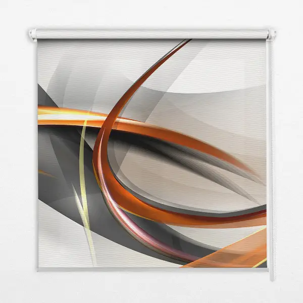 Rollo lichtundurchlässig Orange Linienmuster