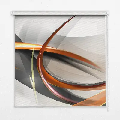Rollo lichtundurchlässig Orange Linienmuster