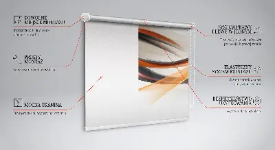 Rollo lichtundurchlässig Orange Linienmuster