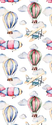 Rollo lichtundurchlässig Luftschiffe und Ballons