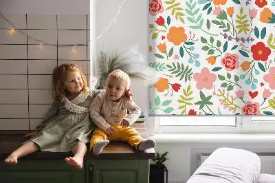 Verdunkelungsrollo Gemalte Blumen