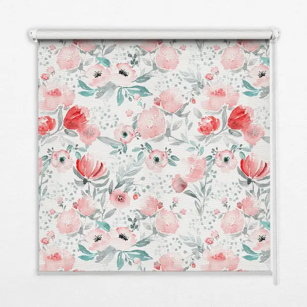 Fenster rollo Rosa Mohnblume