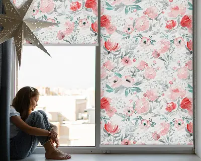 Fenster rollo Rosa Mohnblume