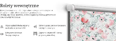 Fenster rollo Rosa Mohnblume