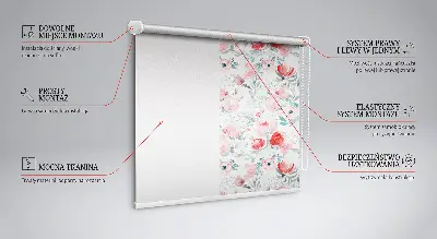 Fenster rollo Rosa Mohnblume