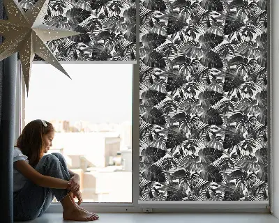 Fenster rollo Graue Blätter