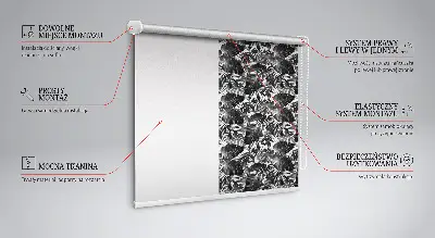 Fenster rollo Graue Blätter
