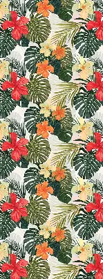 Rollo lichtundurchlässig Tropische Blumen und Blätter