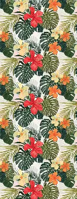 Rollo lichtundurchlässig Tropische Blumen und Blätter
