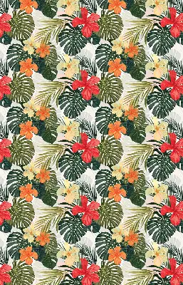 Rollo lichtundurchlässig Tropische Blumen und Blätter