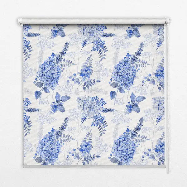 Fenster rollo Blaue Blumen