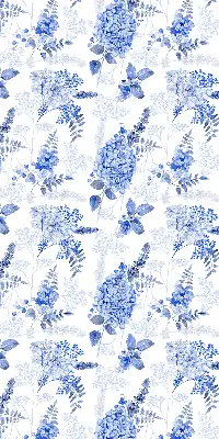 Fenster rollo Blaue Blumen