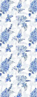 Fenster rollo Blaue Blumen