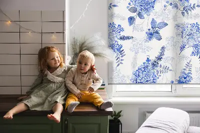 Fenster rollo Blaue Blumen