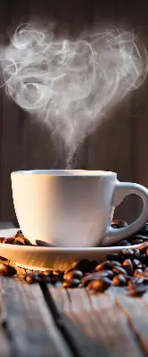 Fenster rollo Eine Tasse Kaffee