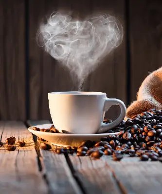Fenster rollo Eine Tasse Kaffee