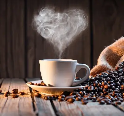 Fenster rollo Eine Tasse Kaffee
